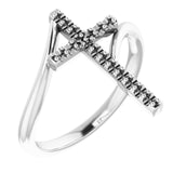 Platinum Cross Ring Mounting
