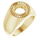 10K Yellow 8 mm Round Ring Mounting