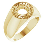 10K Yellow 7 mm Round Ring Mounting