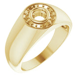 18K Yellow 4.4 mm Round Ring Mounting