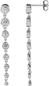 14K White Gold 1 3/4 CTW Lab-Grown Diamond Earrings