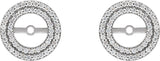 14K White Gold 1/4 CTW Natural Diamond Earring Jackets