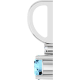 Platinum Natural Aquamarine & .015 CT Natural Diamond Charm/Pendant