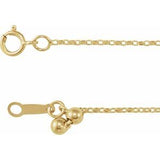 14K 1,1 mm Rolo-Kette