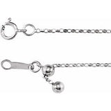 14K 1,1 mm Rolo-Kette