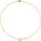 14K Yellow Gold Natural Blue Zircon Bezel-Set Solitaire 6 1/2-7 1/2