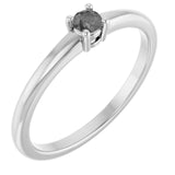 Platinum Natural Gray Spinel Ring