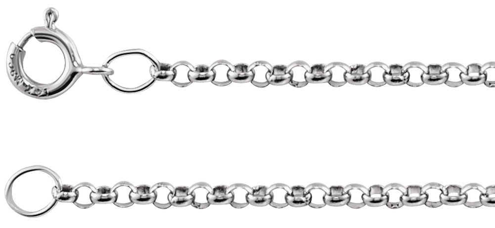 Sterling Silver 1.5 mm Rolo 18" Chain