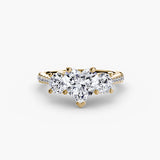 Three-Stone with Pavé Band