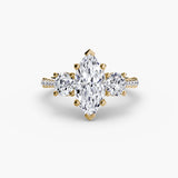 Three-Stone with Pavé Band