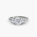 Three-Stone with Pavé Band 3