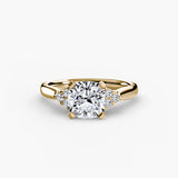 Solitaire with Cluster Shoulders 2