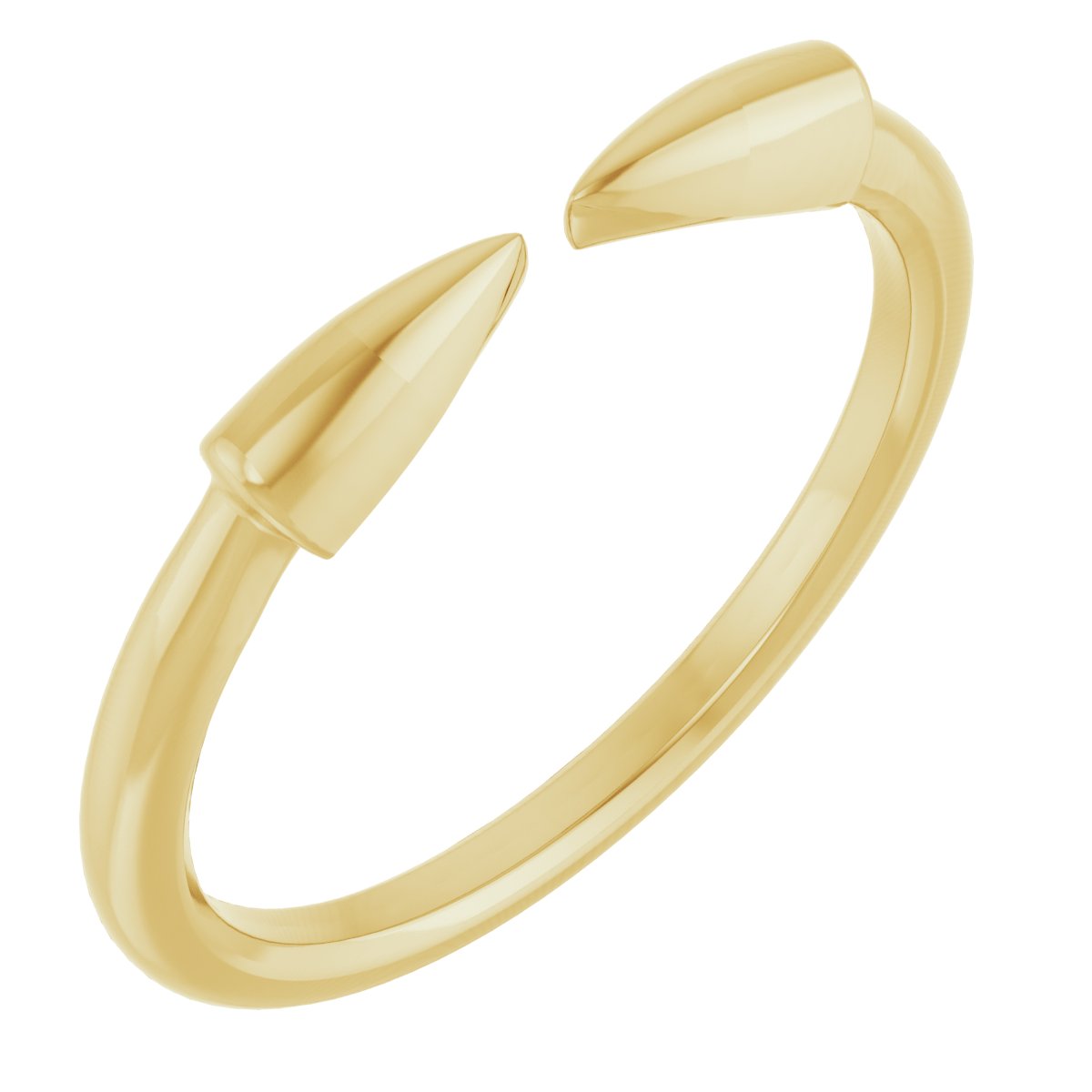14K Yellow Gold Stackable Spike Ring