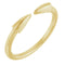 14K Yellow Gold Stackable Spike Ring