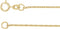 14K Yellow Gold 1 mm Twisted Wheat 24