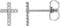 14K White Gold .05 CTW Natural Diamond Cross Earrings