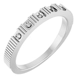 14K White Round 2 mm Stackable Ring Mounting