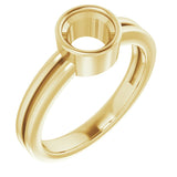 18K Yellow 6 mm Round Ring Mounting