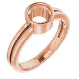 18K Rose 6 mm Round Ring Mounting