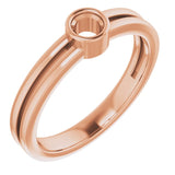 18K Rose 3.4 mm Round Ring Mounting