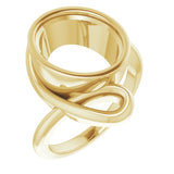 18K Yellow 12x10 mm Oval Ring Mounting