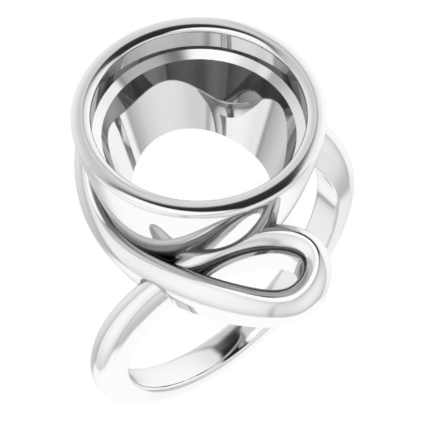 10K White 12 mm Round Ring Mounting