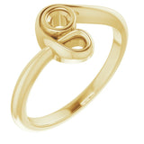 18K Yellow 3 mm Round Ring Mounting