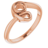 18K Rose 3.8 mm Round Ring Mounting