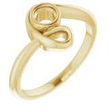 14K Yellow 3.8 mm Round Ring Mounting