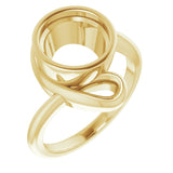 10K Yellow 9 mm Round Ring Mounting