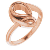 14K Rose 8x5 mm Pear Ring Mounting