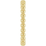 18K Yellow Gold Beaded Stackable Ring