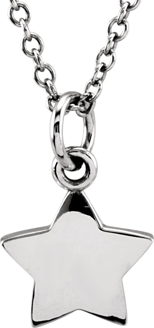 Sterling Silver Tiny Posh® Star 16-18" Necklace