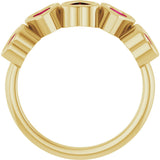 14K Yellow Gold Natural Mozambique Garnet Ring