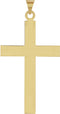 14K Yellow Gold 49.4x25 mm Cross Pendant