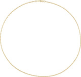14K Yellow Gold 1.5 mm Rope 18" Chain