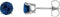 14K White Gold 5 mm Lab-Grown Blue Sapphire Earrings