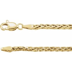 14K 3 mm Weizenkette