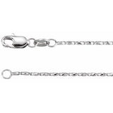 14K 1 mm Raso-Kette