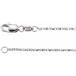 14K 1 mm Raso-Kette
