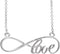 14K White Gold 27.5x8.4 mm Infinity-Inspired Love 17