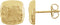 14K Yellow Gold Hammered Square Earrings