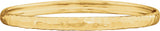 14K Yellow Gold 5.1 mm Hammered Bangle 7 1/2" Bracelet