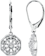 Accented Granulated Filigree Earrings