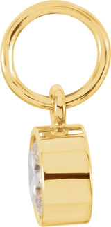 14K Yellow Gold Posh Mommy® Imitation Diamond Charm/Pendant