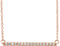 14K Rose Gold 1/6 CTW Natural Diamond Bar 16-18