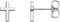 14K White Gold 7.5 mm Cross Earrings