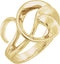 14K Yellow Gold Freeform Ring