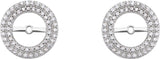 14K White Gold 1/3 CTW Natural Diamond Earring Jackets