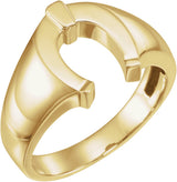 14K Yellow Gold Horseshoe Ring